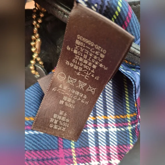 Vintage Y2K Coach Skinny Silk Tartan Plaid Twilly Scarf With Original Dust Bag - Picture 10 of 11